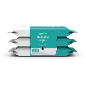 Amazon Basics Adult Wet Wipes Flushable