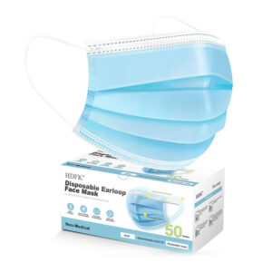 HDFK Face Mask Disposable Adults 3Ply Non-Woven